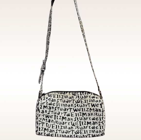 Stuart Weitzman Graffiti Print Leather Crossbody Purse Shoulder Bag - Picture 3 of 16